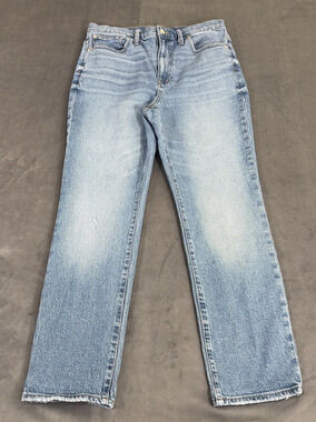 Madewell The High Rise Slim Boyjean - Size 30 - Distressed Straight Leg Denim